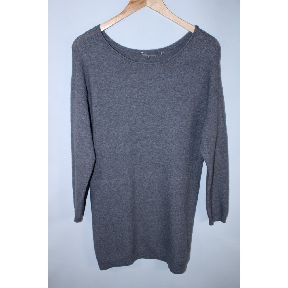 Vince Women's XS Gray Wool Blend Long Sleeve Dress